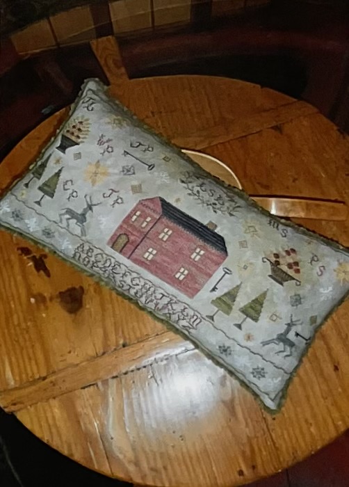 Home for Christmas Sampler Pillow